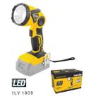 Lanterna de LED, bateria intercambiável de 18 V, sem bateria e sem carregador