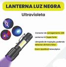 Lanterna de Mão UV 395nm com LED Roxo - Luz Negra Portátil Lanterna de Mão UV 395nm com LED Roxo - Luz Negra Portátil