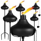 Lanterna de metal para uso externo, tochas, 62 cm, 720 ml, conjunto de 6 Lanterna de metal para uso externo, tochas, 62 cm, 720 ml, conjunto de 6