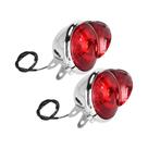 Lanterna De Neblina Cromada Com Lente Vermelha 2x Farol Dianteiro Para Harley Honda Touring Bobber Lanterna De Neblina Cromada Com Lente Vermelha 2x Farol Dianteiro Para Harley Honda Touring Bobber