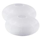 Lanterna de papel Qiokhgi branca oval de 22 cm pendurada (pacote com 2)