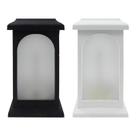 Lanterna de vela LED Alpine, plástico preto e branco, pacote com 4