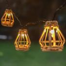 Lanterna de vime String Lights TWINKVILLA 8,5 pés 120 V à prova de intempéries
