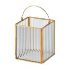 Lanterna Decorativa Com Vidro Canelado 13cm Espressione