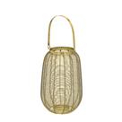 Lanterna Decorativa de Metal Dourado 33cm