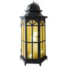 Lanterna Decorativa Metal / Vidro 12 Leds Estrelas Branco Frio 40cm Super Saldão