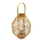 Lanterna Decorativa Rattan Finos Detalhes Forma Losango