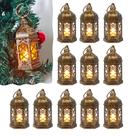 Lanterna decorativa Reperla Mini Lanterna com vela LED x12