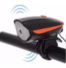 Lanterna farol led bike c/ buzina a pilha