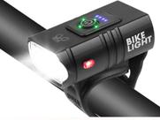 Lanterna farol para bicicleta 2 leds recarregável jws Lanterna farol para bicicleta 2 leds recarregável jws