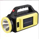 Lanterna Holofote Luminária Solar 3 em 1 Recarregável LED 30W Bateria 1800mAh Carregador USB Camping Pesca Emergência Azul Amarela
