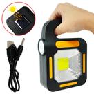 Lanterna Lampião LED Emergência Recarregável Via Cabo e Solar Camping Pesca JY859
