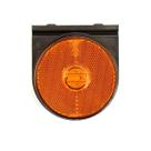 Lanterna Lateral Amarelo 24V Led Retrorrefletor Com Suporte Saída Fios 150Mm 2 Furos Passantes No Suporte Flexível Parafuso M5