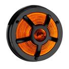 Lanterna Lateral Amarelo Com Proteçao Soquete Interno Aro Preto Lente Sl117