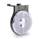 Lanterna Lateral Carreta LED Cristal 65mm com Suporte com Fio 12V 24V