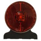 Lanterna Lateral Frontal Redonda Led Vermelho Bivolt Modelo Randon 66mm Com Suporte Plug - GF7.118.113VM
