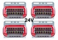 Lanterna Lateral Led 24v Moderna Caminhão Carreta Baú Carroceria Seta Sequêncial Kit com 04 KLX Qualidade e Inovação
