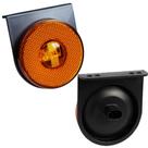 Lanterna Lateral Led Âmbar 85mm Saída Conector Com Suporte