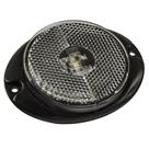 Lanterna Lateral Redonda Led Bivolt Branco 66mm Base Oval - GF7.118.143CR