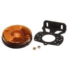 Lanterna Lateral Redonda Led Bivolt Laranja Modelo Randon 89mm Com Suporte - GF5.127.113AM