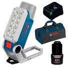 Lanterna LED à Bateria 12V GLI 12V-330 330 Lumens com Bateria 2,0Ah, Carregador Bivolt e Bolsa BOSCH