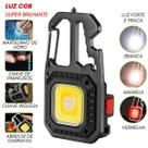 Lanterna Led Cob Com Chave Mini Chaveiro Pingente Luz Tática Lanterna Led Cob Com Chave Mini Chaveiro Pingente Luz Tática