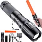 Lanterna LED Cree Police 66.000 Lúmens 800m Bateria Recarregável 18650