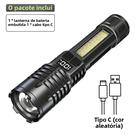 Lanterna LED De Alta Potência Tipo C Recarregável COB Luz Lateral Para Acampamento Ao Ar Livre E Lanterna LED De Alta Potência Tipo C Recarregável COB Luz Lateral Para Acampamento Ao Ar Livre E