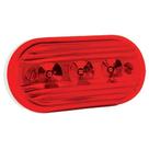 Lanterna LED Oval Acrilico Universal Vermelha