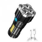 Lanterna Led Prova Dágua 4 Núcleos Potente Usb Recarregável
