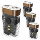 Lanterna LED recarregável COOZAMING, pacote com 4 unidades, marrom