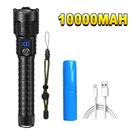 Lanterna LED Recarregável Tipo C De Alta Potência 10000mAh 5000M Tocha Tática Externa Ultra Poderosa