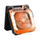 Lanterna LED Solar De 10000mAh Com Ventilador, 4 Velocidades, Bateria Recarregável, Luz Portátil