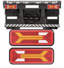 Lanterna Led Traseira Caminhão Universal 28cm 12 e 24v Par Klx