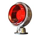 Lanterna Maria Bojuda Cromada Vermelho em LED 12v 24v Bivolt Foguinho Amil