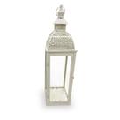 Lanterna Marroquina Metal Branca Grande 70x18cm