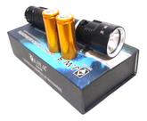 Lanterna Mergulho Profissional duas Baterias Recarregável 26650 Forte Led Cree T6