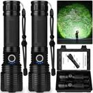 Lanterna MILAOSHU 99000 lúmens recarregável IPX7, kit com 2 unidades