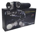 Lanterna Militar Policial LED V9 T12 Ângulo 90 Base Imã Recarregável Alta Potência Zoom Ajustável Longo Alcance ws-668