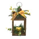 Lanterna Natalina em Madeira com Vela de Led 36 cm - Espressione Lanterna Natalina em Madeira com Vela de Led 36 cm - Espressione
