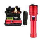 Lanterna Recarregável À Prova d'Água 3 Em 1, Isqueiro E Power Bank Com Zoom E 5 Modos Para Camping E