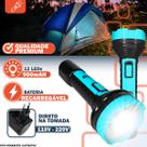 Lanterna Recarregável LED 12 Leds Alta Luminosidade Bivolt 24cm Camping Emergência Pesca Trilha Oficina