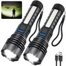 Lanterna recarregável ZioeYiue High Lumens 990000, pacote com 2 Lanterna recarregável ZioeYiue High Lumens 990000, pacote com 2