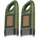 Lanterna SEANCHEER Hand Manivela alimentada por energia solar LED verde, pacote com 2 unidades Lanterna SEANCHEER Hand Manivela alimentada por energia solar LED verde, pacote com 2 unidades