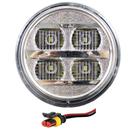 Lanterna Seta Ônibus Caminhão 70mm 4 Led AM/CR BIVOLT + Conector
