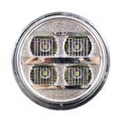 Lanterna Seta Pisca Ônibus Caminhão 70mm 4 Led AM/CR BIVOLT
