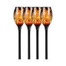 Lanterna Solar Com Efeito De Chama 12/33/96 LEDs À Prova d'Água Para Decoração De Jardim, Caminho,