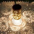 Lanterna solar DIBIEECN Fireworks Metal Outdoor Impermeável 18x10cm