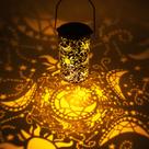 Lanterna solar DIBIEECN Sun Moon Metal impermeável 18x10cm