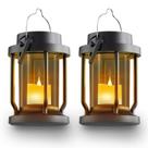 Lanterna solar Fruitshine Black Grey, pacote com 2 unidades, Flickering